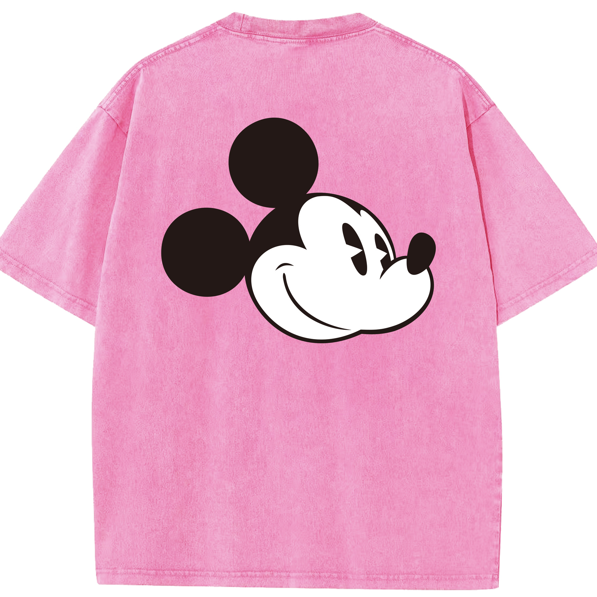 （画像用） ミッキーマウス Mickey Mouse 綿100% ヴィンテージ風 半袖Tシャツ（背面プリント）
